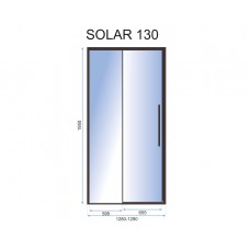 Душова Дверка REA Solar 130 Чорний Мат REA-K6358