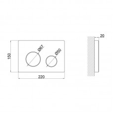 Панель смыва для унитаза Qtap Nest QT0111M11V1114W