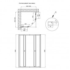 Душевая кабина Qtap Pisces CRM109-11SP5 90-105x90-105 см, стекло Pear 5 мм без поддона