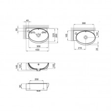 Раковина Qtap Leo 430x290x140 White QT11115011LWN