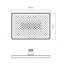 Лейка для верхнего душа Qtap Hlavova 280x190 мм прямоугольная QTHLA107CRM45946 Chrome