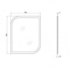 Зеркало Qtap Scorpio 550х695 White QT147850701W