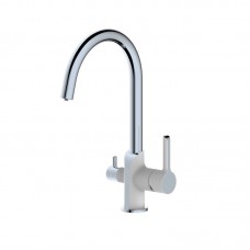 Смеситель для кухни Qtap Grand с подключением для питьевой воды QTGRA362CRW45668 Chrome/White