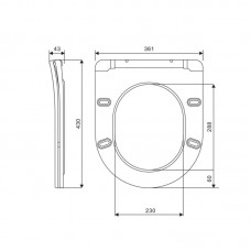 Сиденье для унитаза Qtap (Swan Ultra, Jay Ultra) с микролифтом Slim QT99SC6106W