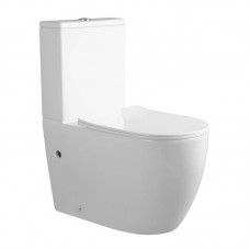 Унитаз напольный Qtap Grand Ultra Quiet безободковый с сиденьем Soft-close WHITE QT26228301W