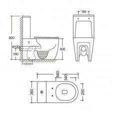 Унитаз напольный Qtap Grand Ultra Quiet безободковый с сиденьем Soft-close WHITE QT26228301W