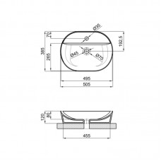 Раковина-чаша Qtap Scorpio 505х385х120 Matt black QT142202MBMBN