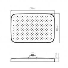 Лейка для верхнего душа Qtap Hlavova 330x220мм прямоугольная QTHLA107CRM45944 Chrome