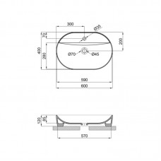 Раковина Qtap Scorpio 610x400x120 White QT14112203WN