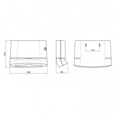 Держатель для бумажных полотенец Qtap Pohodli 300 мм QTDR600WP White (Držák)