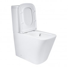 Унитаз напольный Qtap Tern Ultra Quiet безободковый с сиденьем Soft-Close QT17222175AUQ1W White