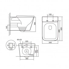 Унитаз подвесной Qtap Tern Ultra Quiet с сиденьем с сиденьем Soft-Close WHITE QT17332303AW