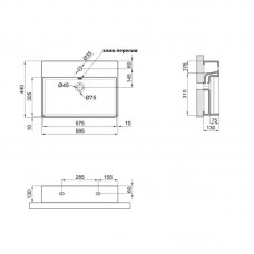 Раковина Qtap Nando LT 600х440х130 White QT12112173WN