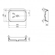 Раковина-чаша Qtap Scorpio 550х390х120 White QT14112243WN