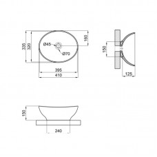 Раковина-чаша Qtap Dove 410x335x145 White QT06113078WN