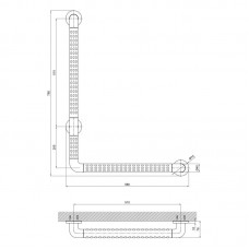 Поручень универсальный Qtap Freedom 700х500 White QT2291CZ6003W