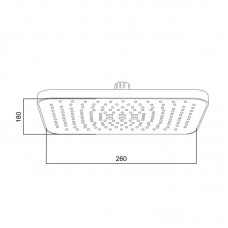 Лейка для верхнего душа Qtap Hlavova 260x180 мм прямоугольная QTHLA107CRM45784 Chrome/Black