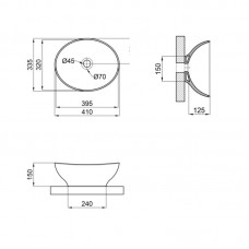 Раковина-чаша Qtap Dove 410х335х145 Matt black QT063078MBMBN