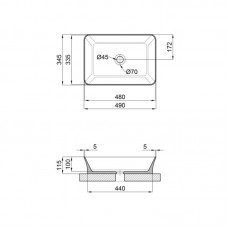 Раковина-чаша Qtap Virgo 490х350х110 White QT18112261WN