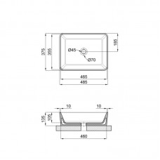 Раковина-чаша Qtap Tern 475х370х140 White QT17112074WN