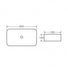 Раковина-чаша Qtap Tern 605x350x140 White QT17112270WN