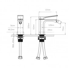 Смеситель для биде Qtap Slavonice QTSLA255CRM45921 Chrome