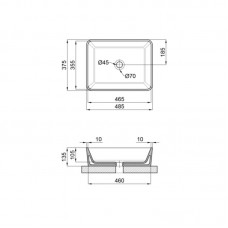 Раковина-чаша Qtap Tern 475х370х140 Matt black QT172074MBMBN