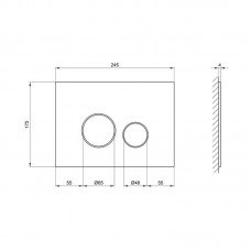 Панель смыва для унитаза Qtap Nest QT0111V1164GW