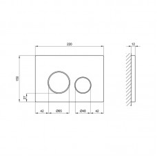 Панель смыва для унитаза Qtap Nest QT0111M11V1146MB