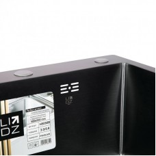 Кухонная мойка Lidz H5050B 3.0/0.8 мм Brush Black (LDH5050BPVD3008)