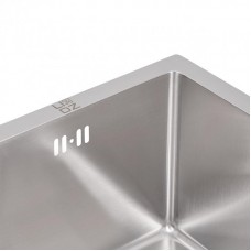 Мойка для кухни интегрированная Lidz Handmade H4745 (LDH4745BRU35385) Brushed Steel 3,0/0,8 мм