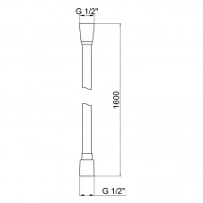 Шланг для ручного душа Qtap Hadice 1600 мм QT054BL43074 Black Matt
