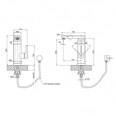 Проточный кран-водонагреватель кухонный для кухни Lidz Warm 061 LDWAR061WCR35431 White / Chrome