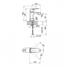 Смеситель для биде Qtap Lodenice QTLOD2030101C Chrome