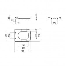 Сиденье для унитаза Qtap (Crow) с микролифтом Slim QT0599SC2170W