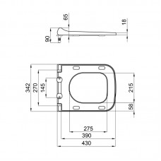 Сиденье для унитаза Qtap (Tern) с микролифтом Slim QT99HY2238W