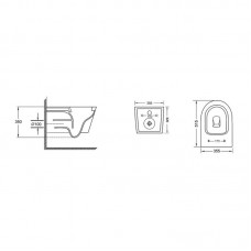 Унитаз подвесной Qtap Swan безободковый с сиденьем Soft-close QT16335178W