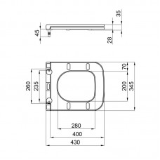 Сиденье для унитаза Qtap (Aries) с микролифтом Slim QT99HXU15W